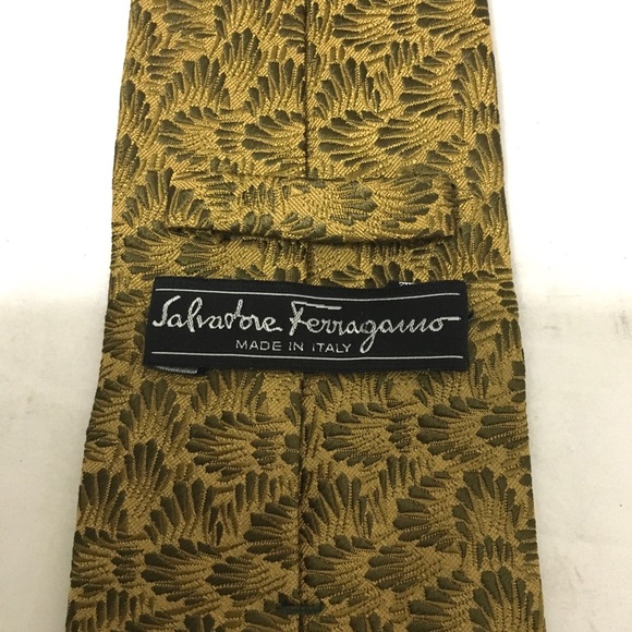 Salvatore Ferragamo Mens Geometric Neck Tie - Picture 3 of 4
